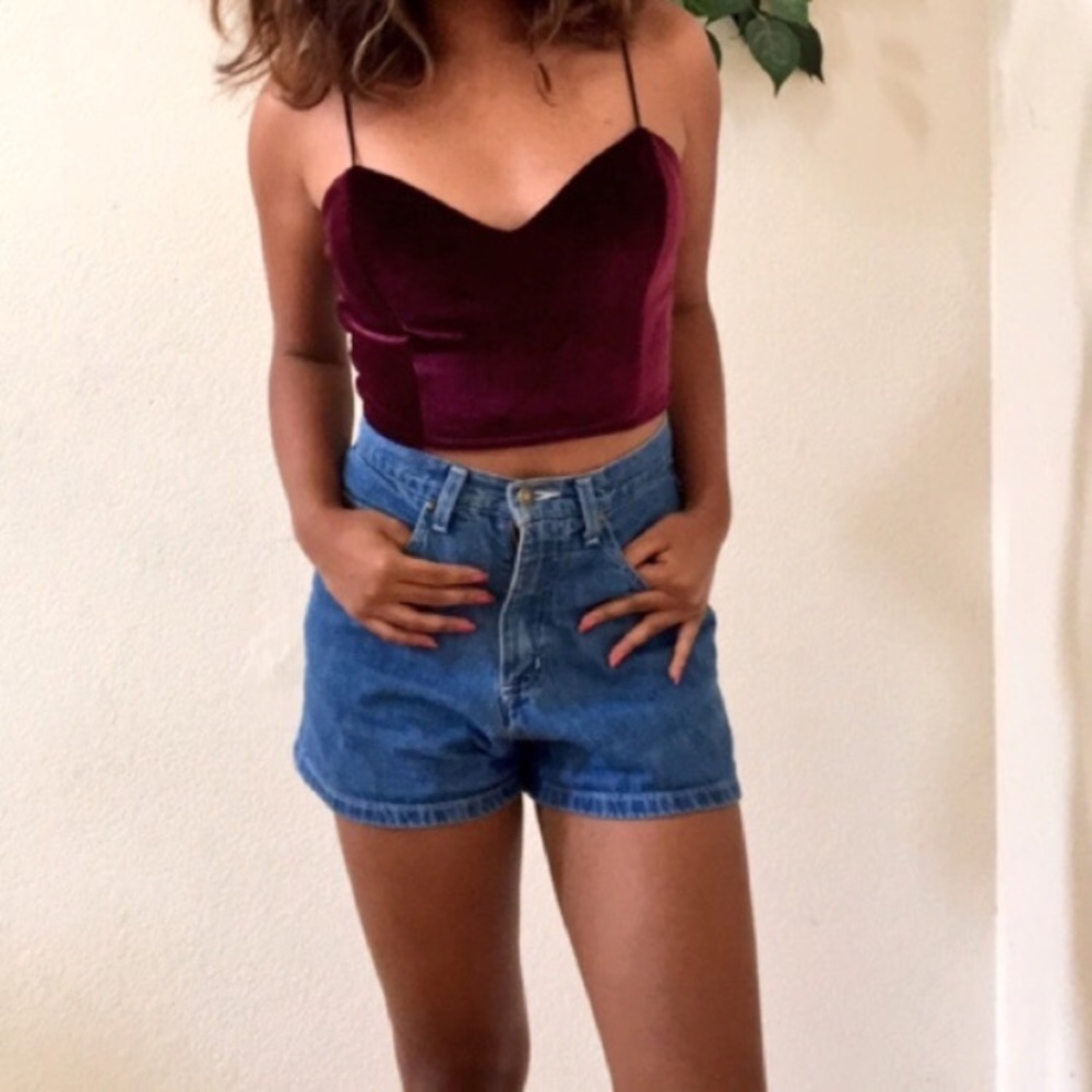 Velvet Crop Top